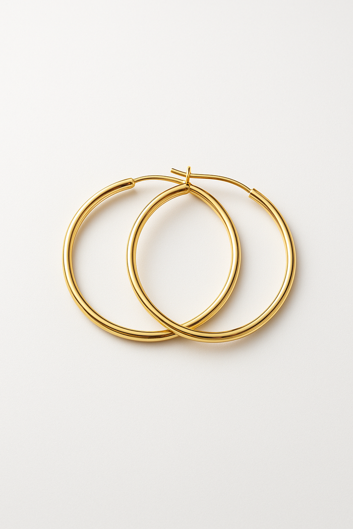 Gold Vermeil Hoop Earrings